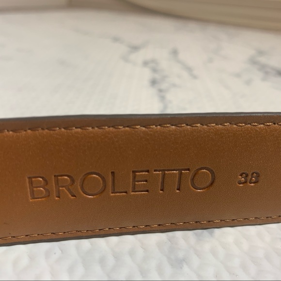 New Broletto Amaro Brogued Mens Belt Brown 38 - Picture 3 of 5